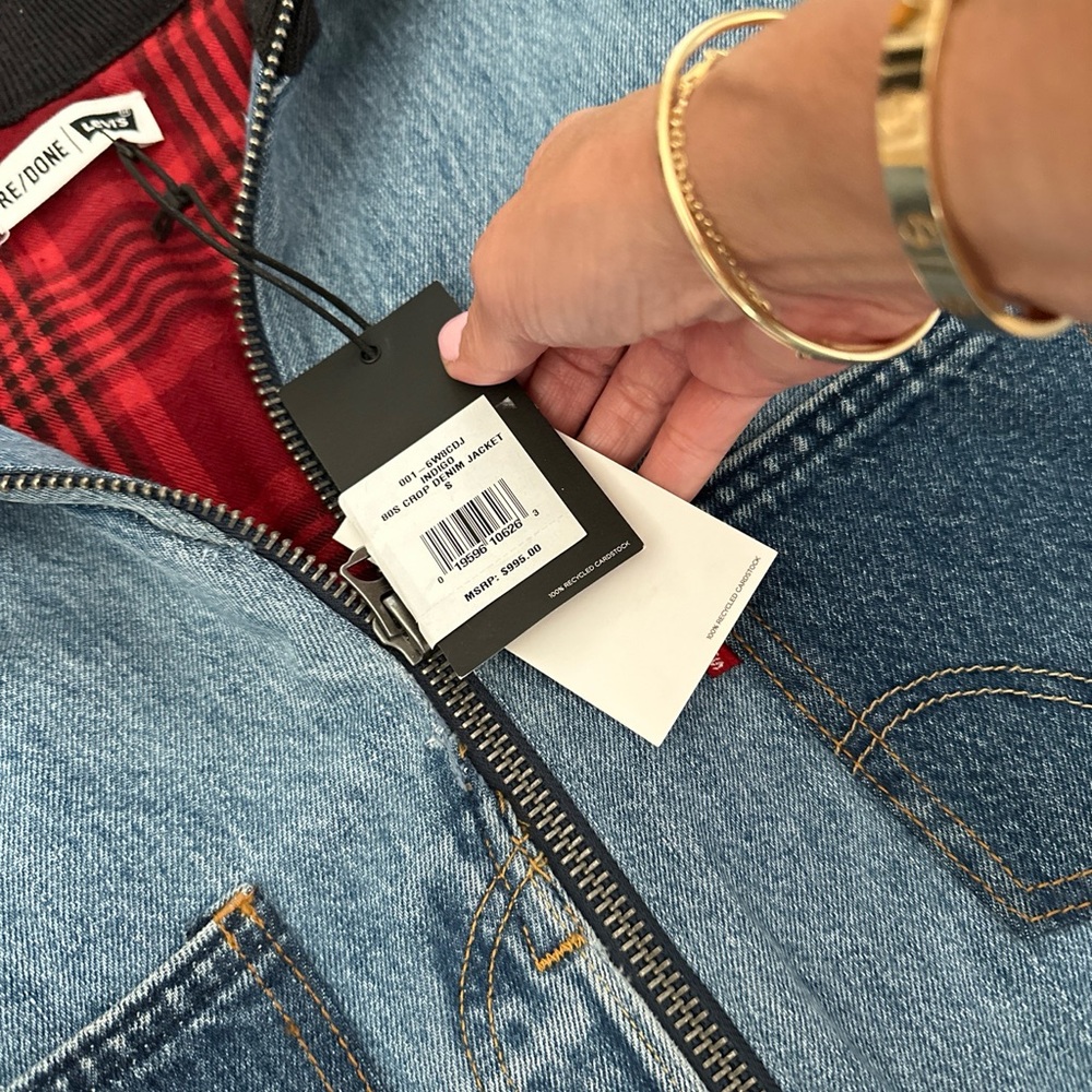 Re/Done Levis 80s cropped denim jacket sz s!! Retails over $900